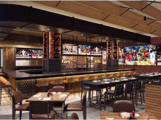 Interior of FastBreak restaurant at Hilton Orlando