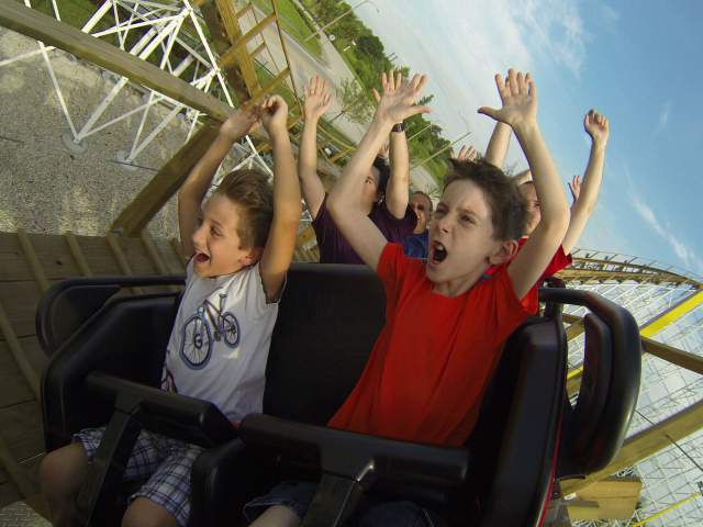 Fun Spot America white lightning rollercoaster