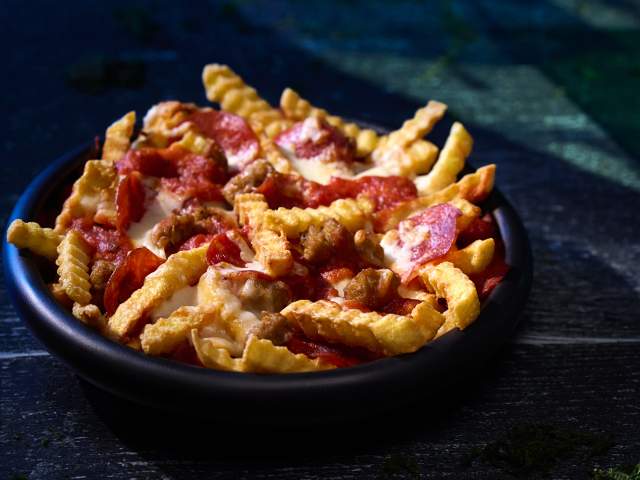 Pizza Fries in a basket