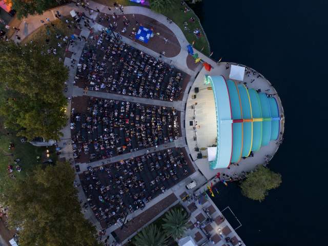 2021 Come Out With Pride Orlando event amphitheater aerial