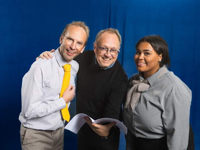 Musikalen Ingvar: Erik-André Hvidsten, Erik Eger-Schøyen og Odette Johansen Toukam