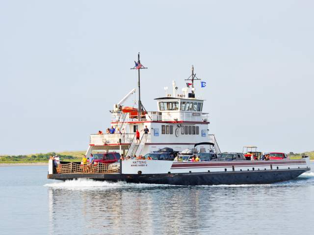 The Hatteras Ferry In The Outer Banks Of North Carolina