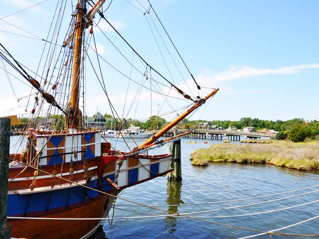 A Sailed Ship On The Outer Banks