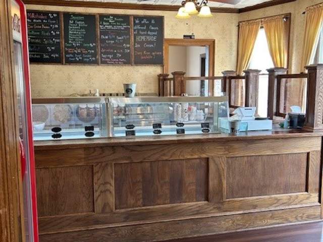 Interior of an ice cream shop