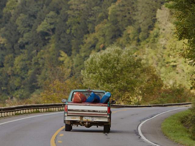 Truck on the road