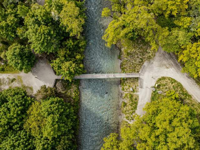 An overhead shot of the Arrowtown Millennium Walk