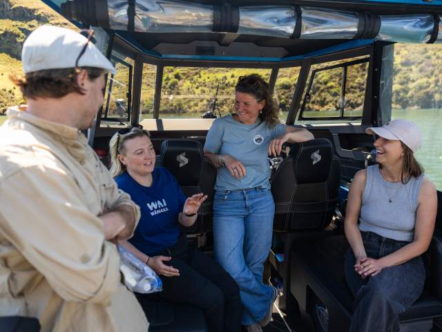 Catch a Fish team with Wai Wānaka and Ash, Love Wānaka Community Fund Coordinator