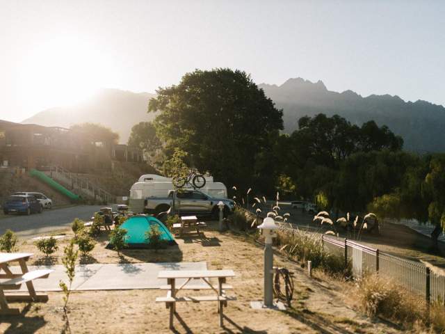 Campsites at Driftaway Holiday Park in Queenstown