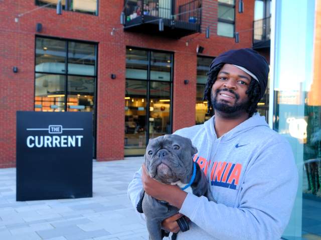 Man with a dog