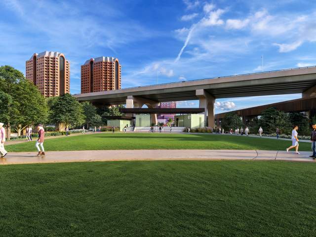 [NEW - 12/25] Brown's Island Improvement Plan Renderings [22 - Pavillion from Lawn]