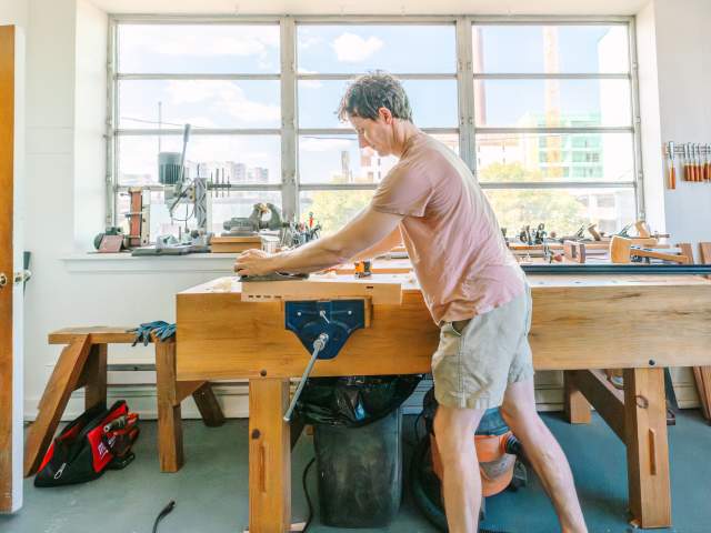 Woodworker at ArtWorks