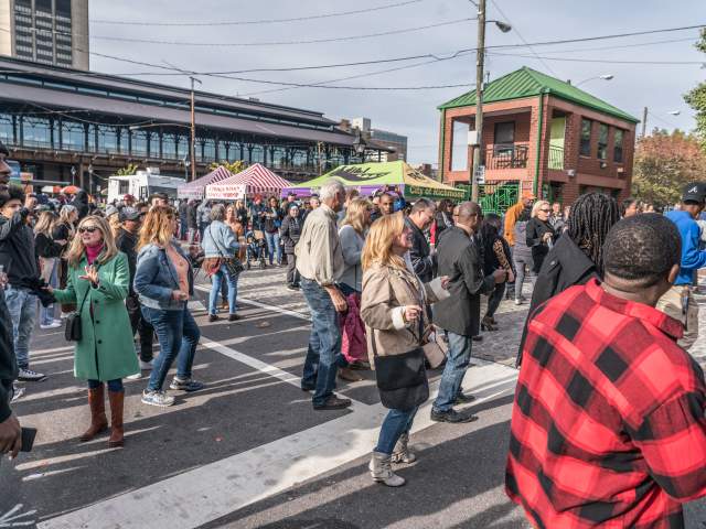 Street full of people