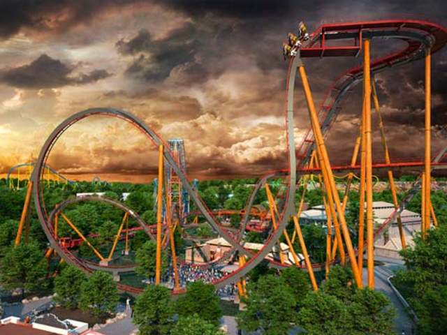 Six Flags Dr. Diabolical Roller Coaster