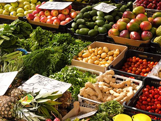 Fresh produce at farmers market