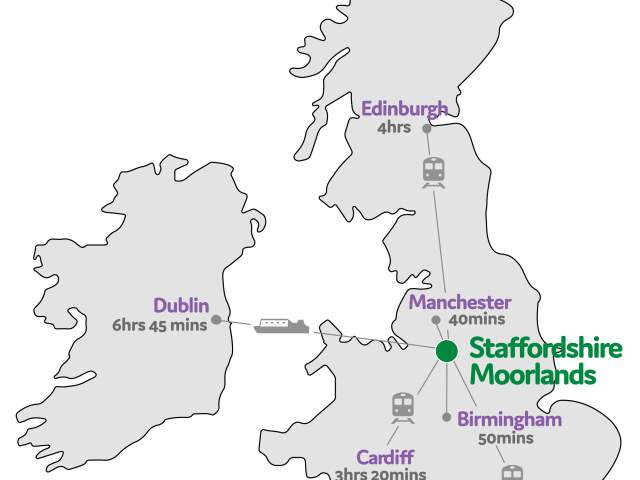 Map of Staffordshire Moorlands