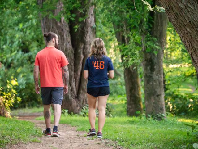 Hiking at Milton State Park