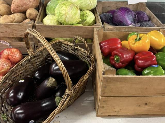 Picture form the Sunbury Market House showing Veggies For Sale