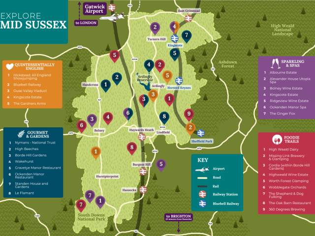 Explore Mid Sussex Map