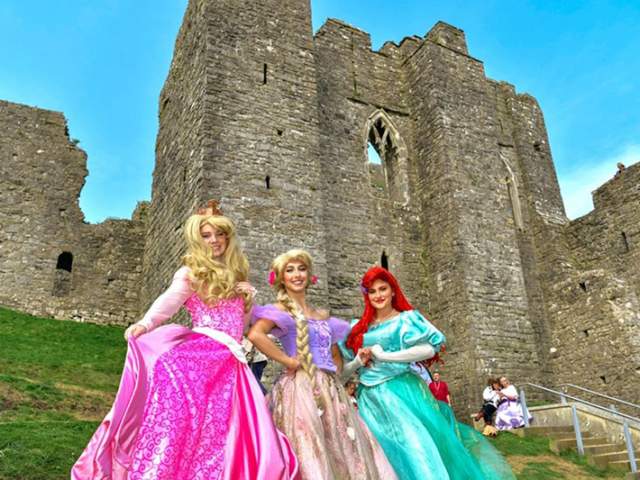Princesses at Oystermouth Castle