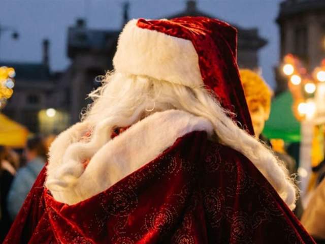 Santa facing away from camera