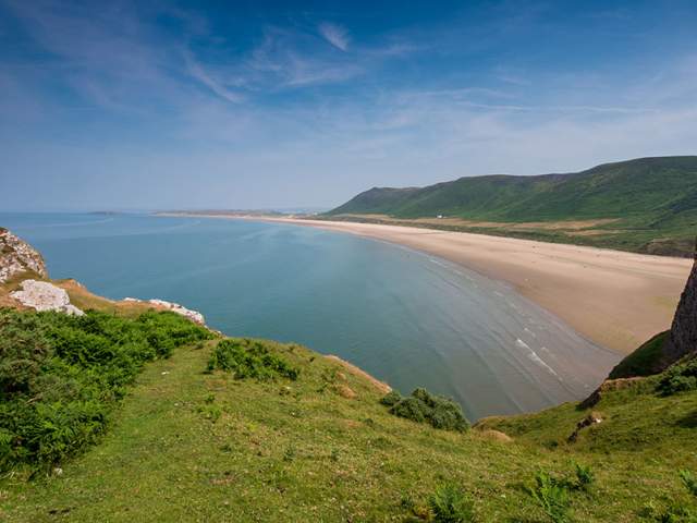 View of rhossili bay