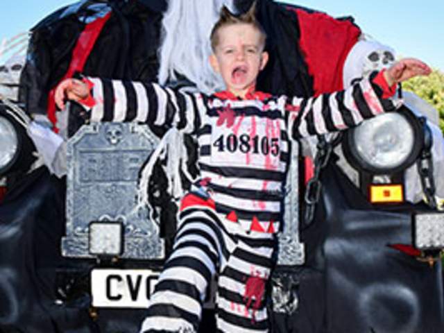 Boy in a Halloween costume.