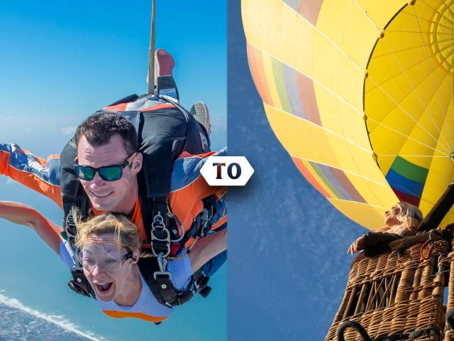 Parachute to Hot Air Balloon Rides