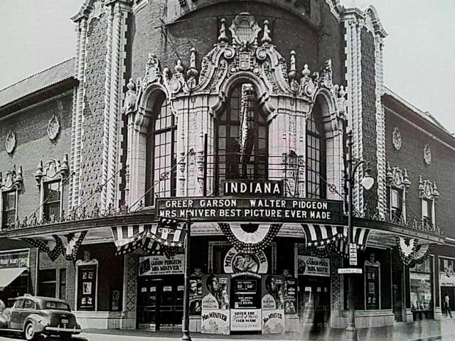 Indiana Theatre Greer Garson Marquee