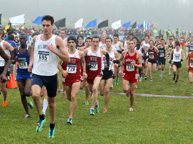 Runners racing to the finish line
