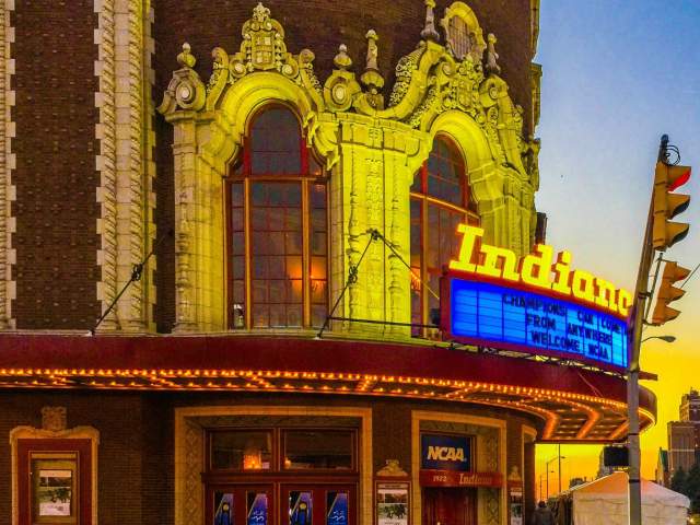 Indiana Theatre at Night
