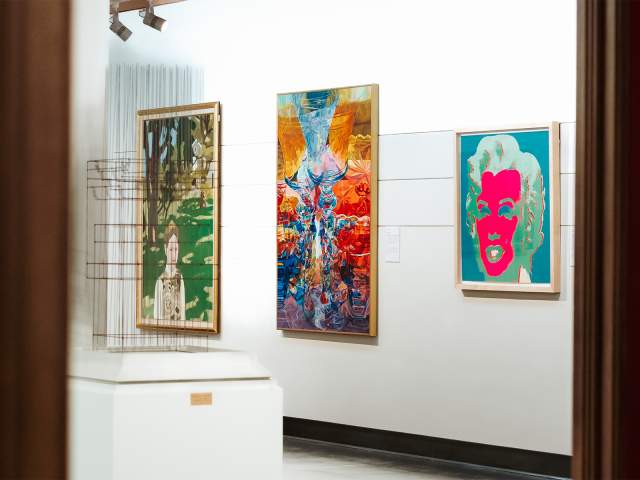 A gallery of paintings in the Swope Art Museum in Terre Haute, Indiana