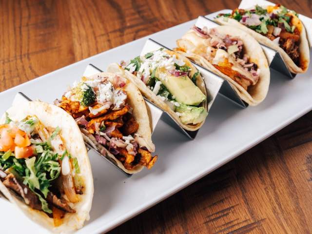 tres potrillos tacos, mexican food