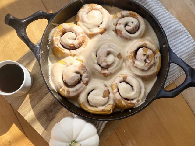 Pumpkin Spice Cinnamon Rolls Flour Barn