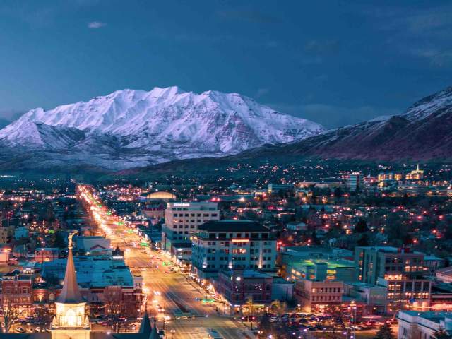 Downtown Provo at Night