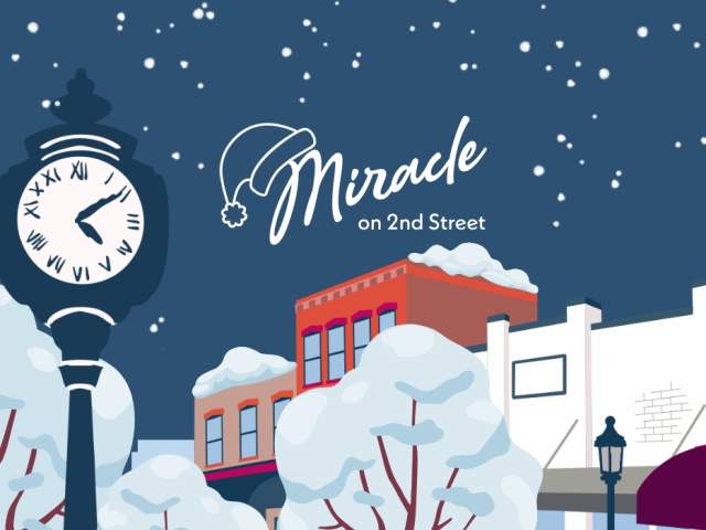 Miracle on 2nd Street at night