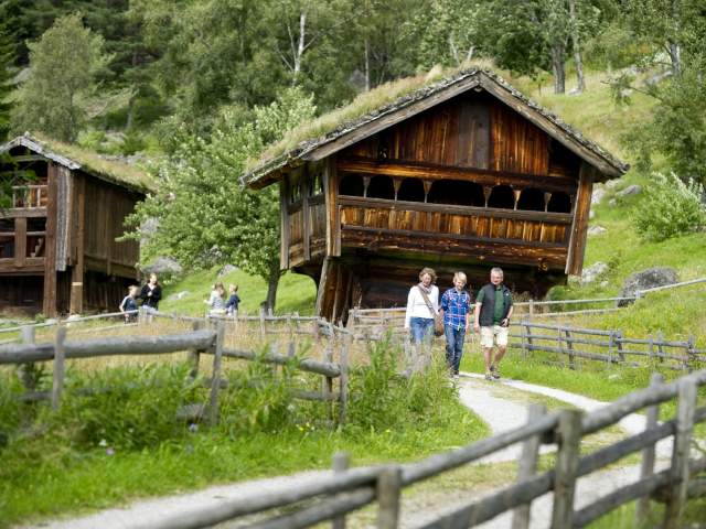 Old farm with storehouse in Valle. Photo