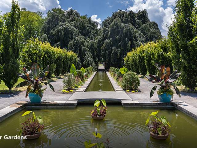 Untermyer Gardens reflecting pool.