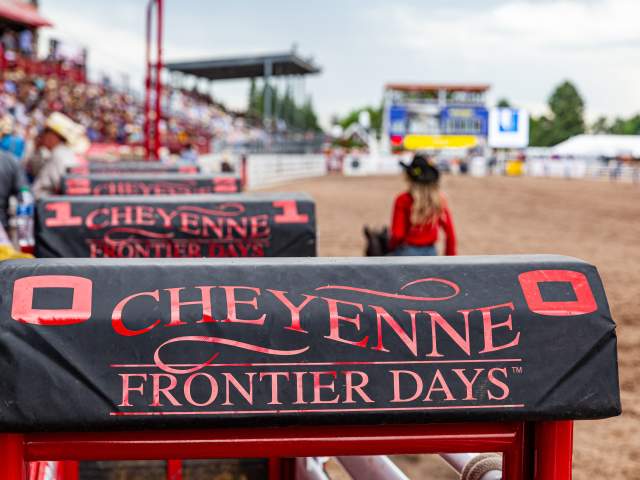Cheyenne Frontier Days chute view.