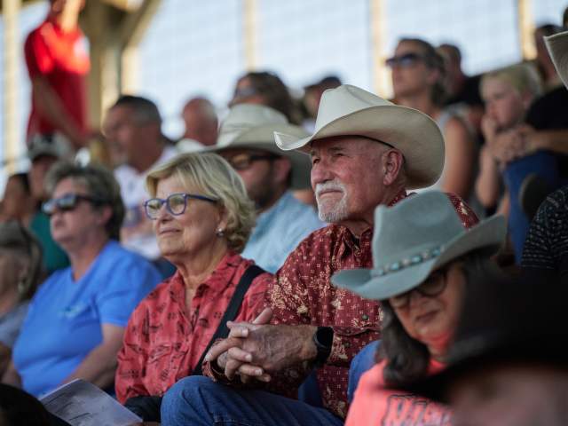 Cowboy hats and button down shirts for the rodeo.
