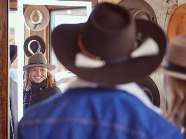 Western Hat Shopping in Wyoming