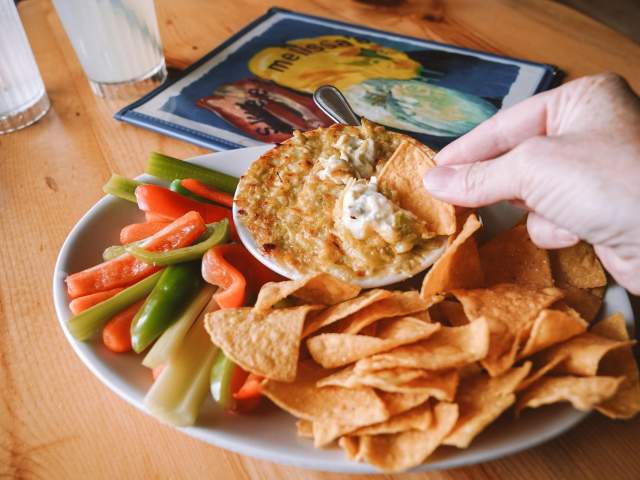 Chips and Dip at Sweet Melissa's resaurant.