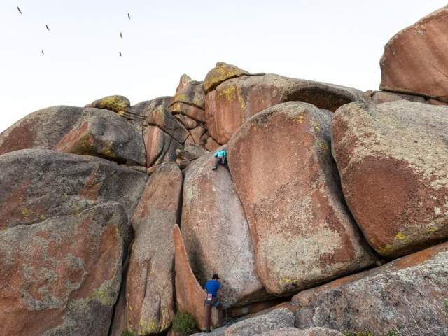 Crack climbing in Vedauwoo Recreation Area