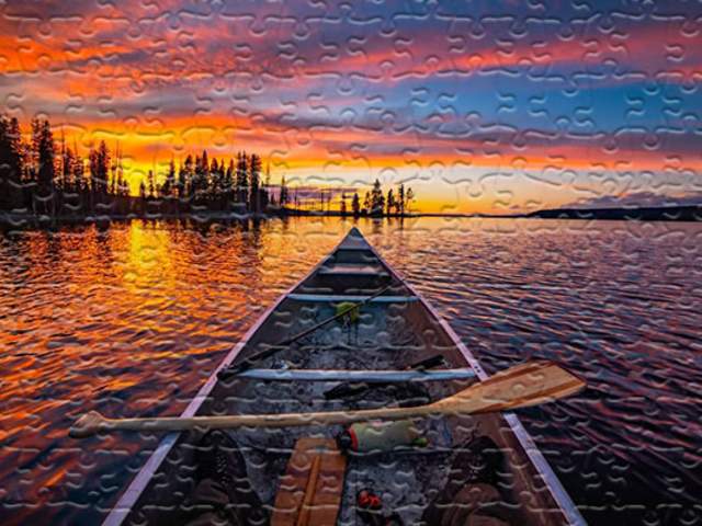 Canoe Sunset puzzle