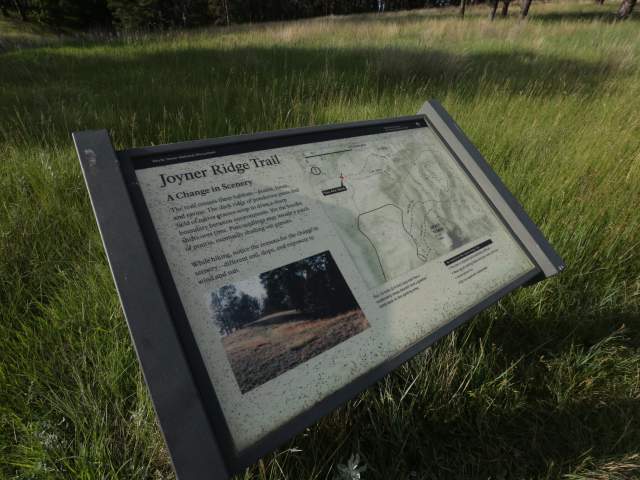 Joyner Ridge Trail sign at Devils Tower