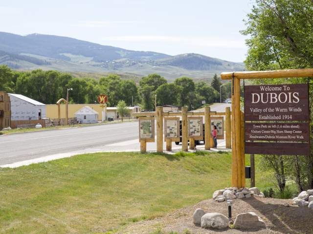Dubois town sign