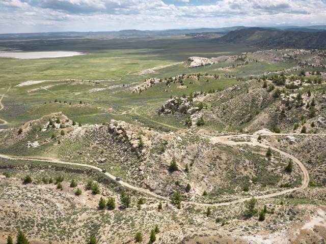 Park County Wapiti Forest twisting off-road trail.