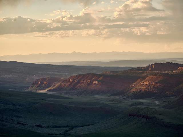 Scenic view Fremont County red hill formations.