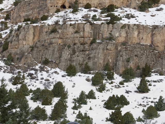 Sinks Canyon yurt during the winter.