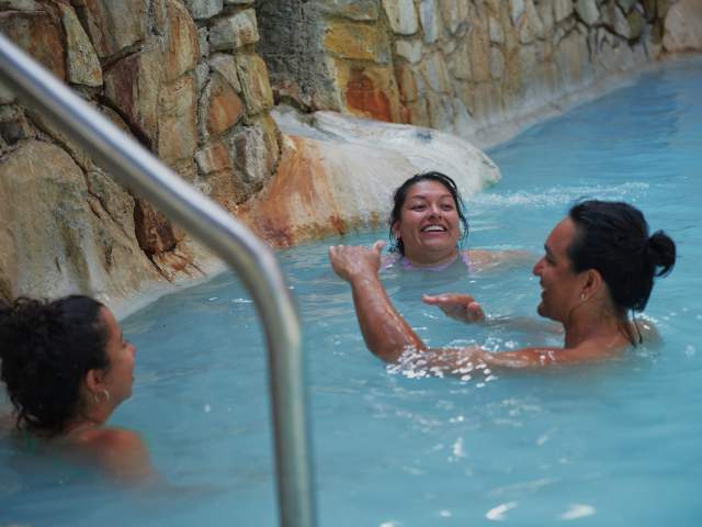 people soaking at the Star Plunge