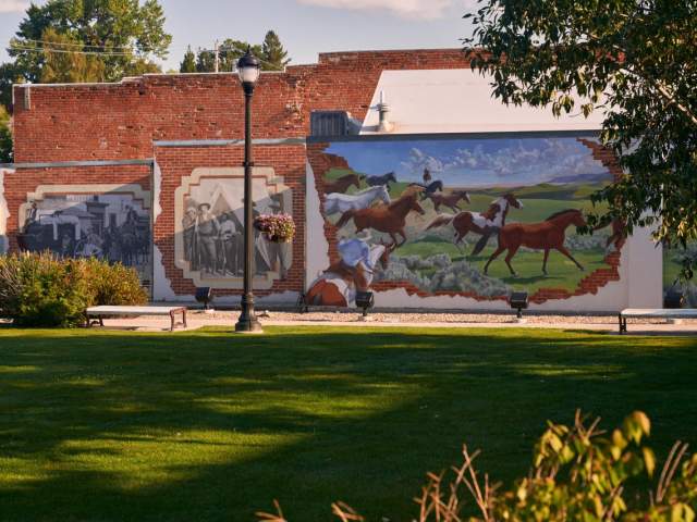 Horse mural in Buffalo, WY.